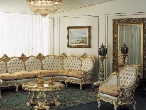 Гостиная в стиле рококо. Цветовое решение и отделка