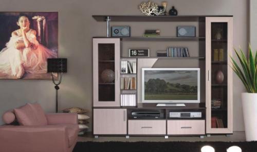 Модульные стенки в зал. Преимущества гарнитуров для гостиной