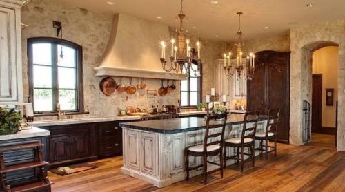 Варианты отделки стен кухни декоративным камнем. Декоративный камень в интерьере кухни