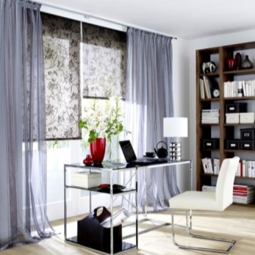 Шторы в зал на большое окно. Особенности дизайна с большими окнами 16