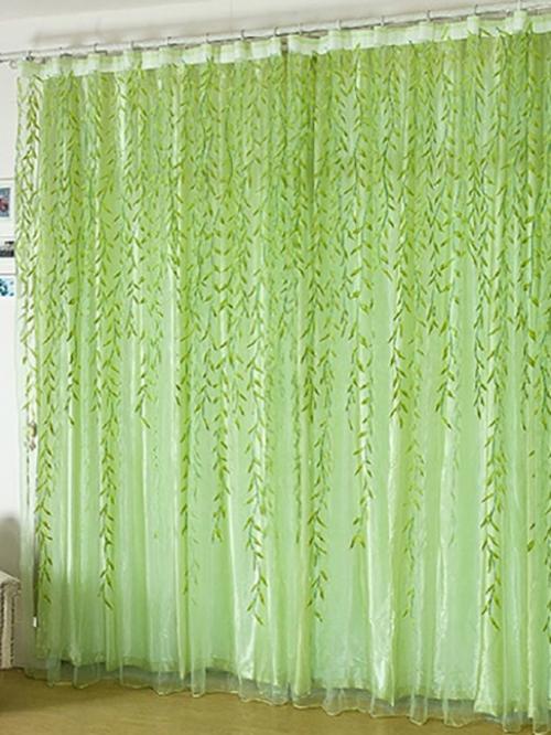 На кухню шторы из органзы. Разновидности материала 03