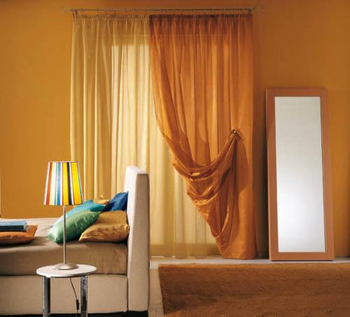 На кухню шторы из органзы. Разновидности материала 09