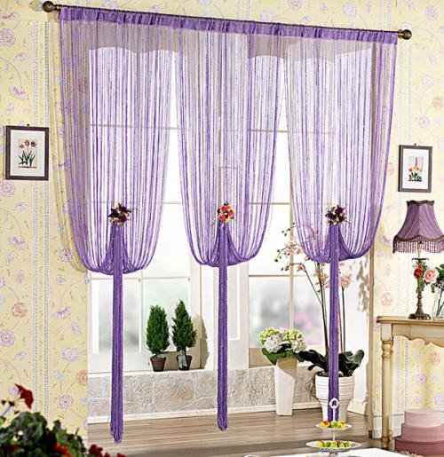 Шторы нити на кухню короткие. Что представляют собой шторы нити