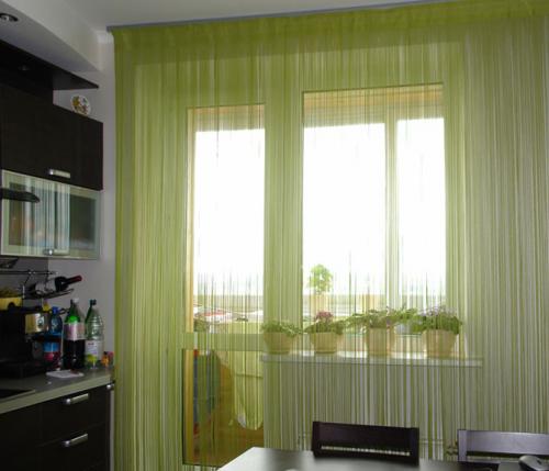 Шторы на кухню веревочные. Содержание