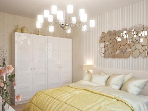 Мебель в спальню светлая. Дизайн маленькой светлой спальни 01