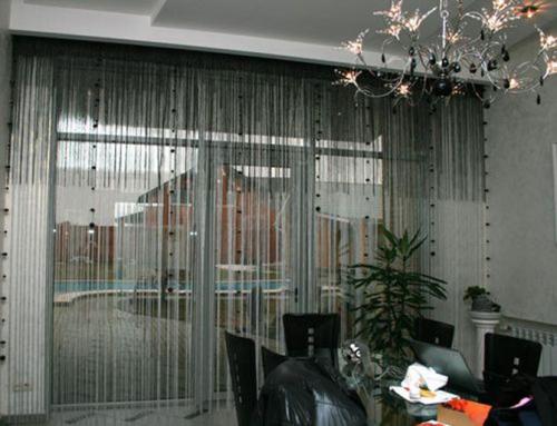 Шторы на кухню веревочные. Содержание