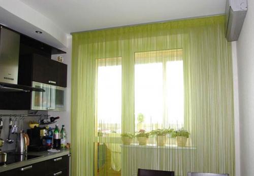Шторы нити на кухню короткие. Что представляют собой шторы нити