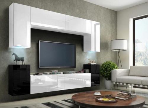 Шкаф стенка в зал. Разновидности конструкции горки