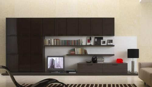 Модульные стенки в зал. Преимущества гарнитуров для гостиной