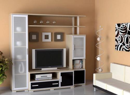 Модульные стенки в зал. Преимущества гарнитуров для гостиной