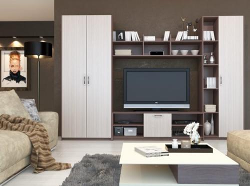 Шкаф стенка в зал. Разновидности конструкции горки