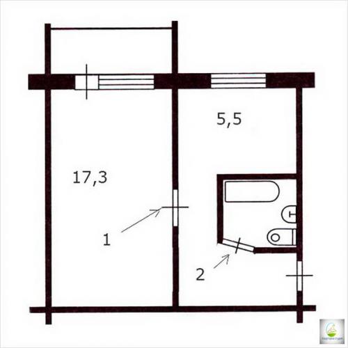 Пример ремонта однокомнатной квартиры. Проект однокомнатной квартиры 05 Пример ремонта однокомнатной квартиры. Проект однокомнатной квартиры 05