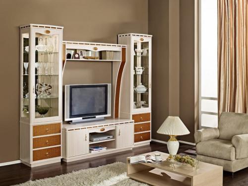 Шкаф стенка в зал. Разновидности конструкции горки