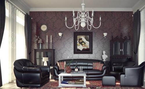 Комбинирование черных и белых обоев. Сочетание черных обоев с другими цветами