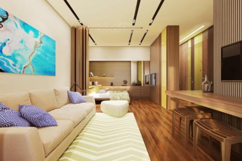 Интерьер квартиры однокомнатной квартиры 35 кв. Используем преимущества планировки 13 Интерьер квартиры однокомнатной квартиры 35 кв. Используем преимущества планировки 13