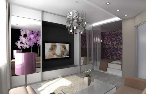 Совмещение спальни и гостиной. Спальня и гостиная в одной комнате? Решение есть!