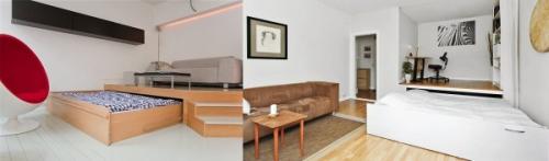 Дизайн 1 комнатной квартиры с кроватью. Организуем рабочую зону