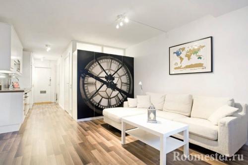 Планировка и дизайн однокомнатной квартиры 35 м2. Используем преимущества планировки