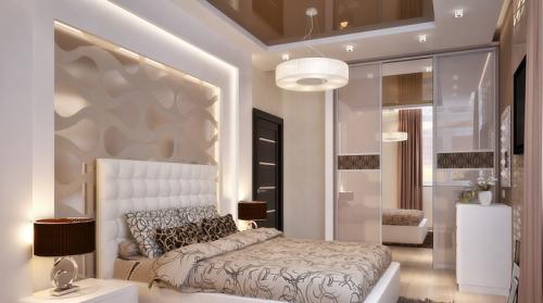 Спальня в современном стиле светлая. Дизайн маленькой светлой спальни