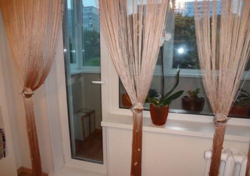 Веревочные шторы на кухню. Состав и виды штор-нитей 08