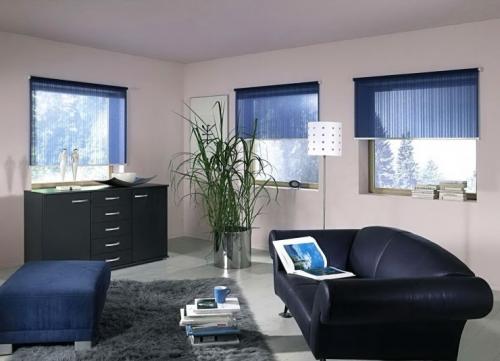 Синие шторы в интерьере гостиной. Синие шторы — стильный и уютный дизайн в синих тонах (85 фото)