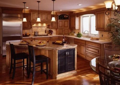 Коричневая плитка на кухне. Бело-коричневая кухня: пол, стены, плитка, фартук, столешница