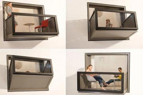 Балкон из окна. Невероятное окно-балкон трансформер bloomframe