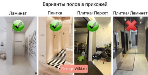 Коврик в прихожую на Ламинат. Ошибка: Стыковать Плитку и Ламинат в прихожей