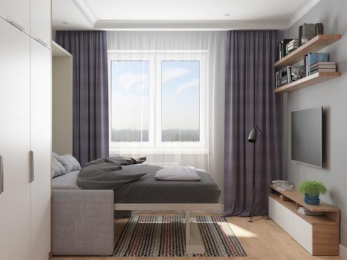 Дизайн однокомнатной квартиры для семьи из 4 человек. Однушка 35 кв. м для семьи с двумя детьми