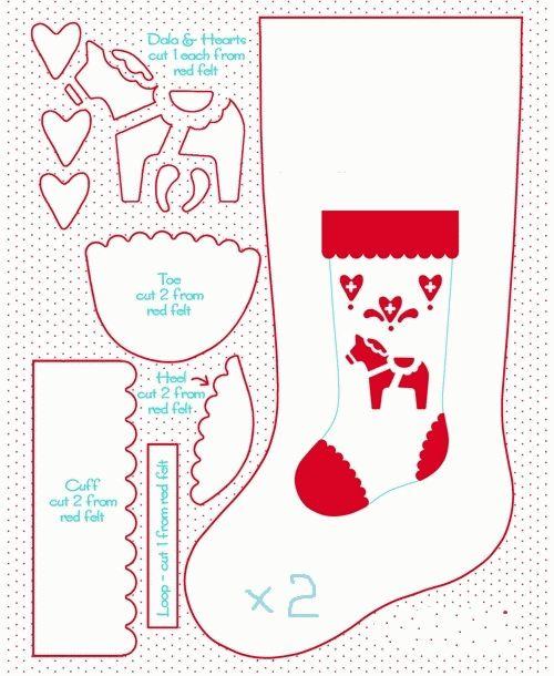 Носок рождественский, как сделать. Рождественский носок. Рождественский носок своими руками из бумаги 09