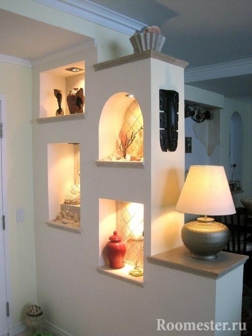 Перегородка для зонирования комнаты. Основные виды декоративных перегородок в интерьере