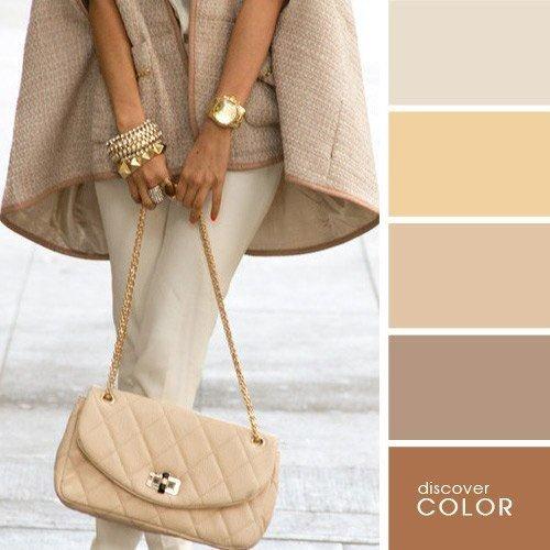 Сочетание цветов в одежде бежевый и серый. Как сочетать бежевый цвет в одежде?