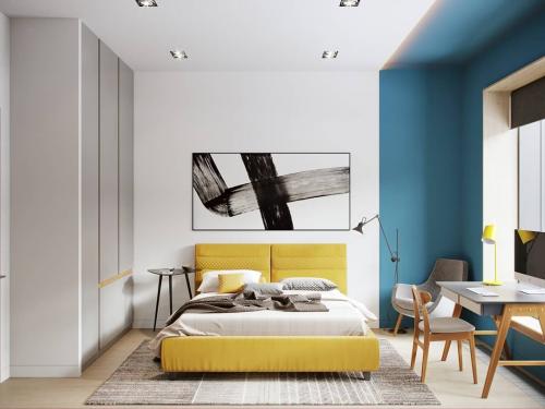 Акцентная стена в маленькой спальне. Акцентная стена в спальне: 12 идей оформления, о которых вы даже не подозревали