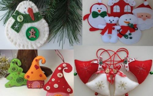 Новогодние игрушки своими руками из ткани выкройки. Елочные игрушки из ткани своими руками 14