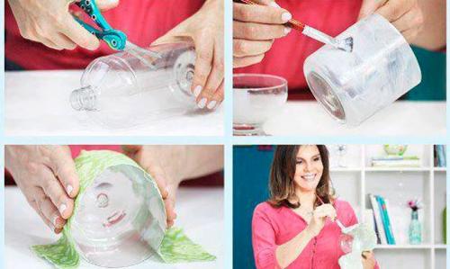 Цветочные вазы из пластиковых бутылок. Вазы из пластиковых бутылок