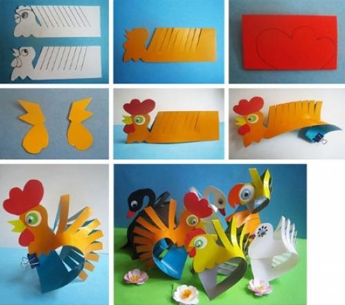 Поделки из бумаги легкие и красивые. Аппликации из цветной бумаги для дошкольников