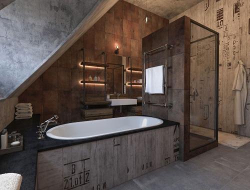 Душ мансарда. 7 подходящих стилей для оформления ванной комнаты на мансарде