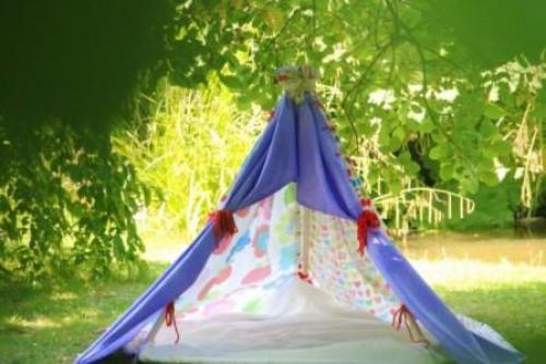 Как сделать Шалаш детям.  Шалаш вигвам в детской и на улице 10