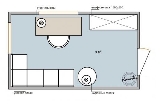 Как обставить кабинет руководителя 10 кв м. Дизайн кабинета 9 кв.м: 5 вариантов планировки
