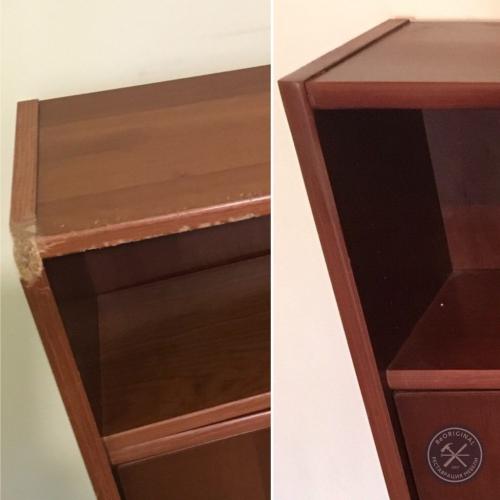 Реставрация погрызанной мебели. Собака погрызла деревянную мебель
