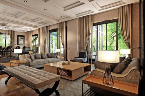 Дизайн зала в частном доме. Основные стили гостиной