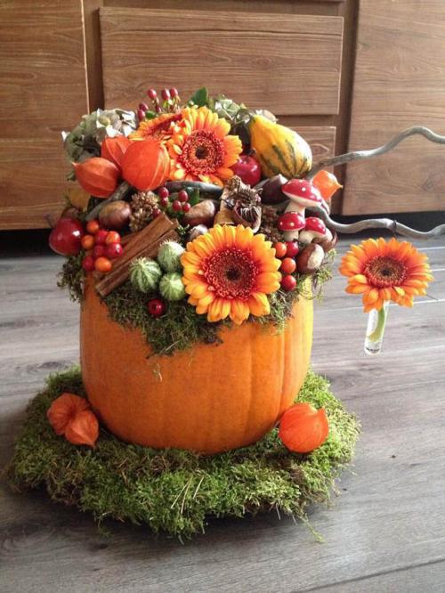 Корзина из тыквы с овощами. Простой мастер-класс корзины из тыквы своими руками