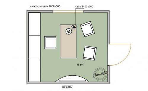 Как обставить кабинет руководителя 10 кв м. Дизайн кабинета 9 кв.м: 5 вариантов планировки