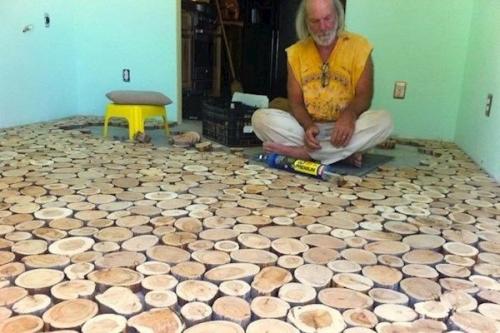 Пол из спила дерева своими руками. Как дрова превратить в конфетку? Делаем из спилов удивительный пол