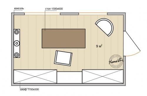 Как обставить кабинет руководителя 10 кв м. Дизайн кабинета 9 кв.м: 5 вариантов планировки