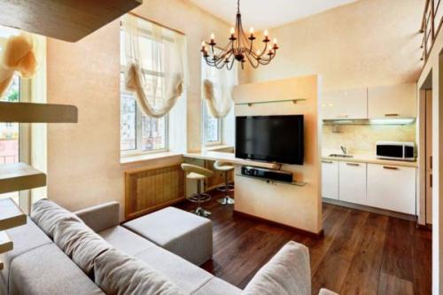 Дизайн кухни студии с перегородкой. Разделить или объединить кухню от комнаты?