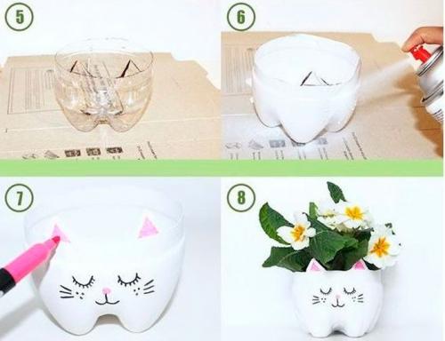 Цветочные вазы из пластиковых бутылок. Вазы из пластиковых бутылок