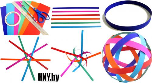 Игрушки на ёлку своими руками из картона и цветной бумаги. Новогодние шарики