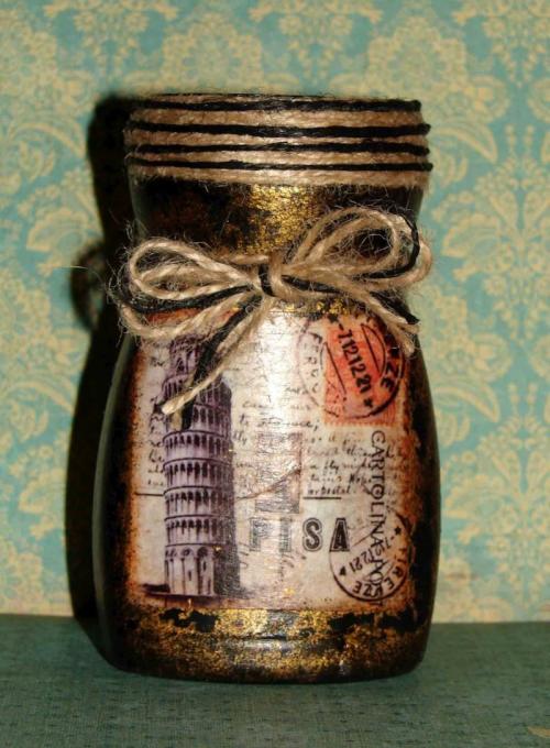 Ваза из стеклянной бутылки декупаж. Декупаж вазы — мастер-класс украшения и варианты создания стильной вазы своими руками (85 фото)