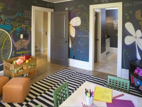 Шкаф с грифельной доской. Грифельная доска в интерьере: классные идеи для спальни, кухни, детской и гостиной